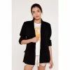 Apricot Black Boyfriend Blazer