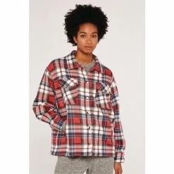 Apricot Pink Check Button Down Shacket -Apricot Shop unnamed file 1870