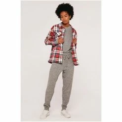 Apricot Pink Check Button Down Shacket -Apricot Shop unnamed file 1871