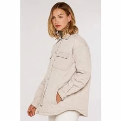 Apricot Cream Collared Quilted Jacket -Apricot Shop unnamed file 1887