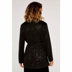 Apricot Black Sequin Belt Blazer -Apricot Shop unnamed file 1893