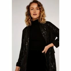 Apricot Black Sequin Belt Blazer -Apricot Shop unnamed file 1894