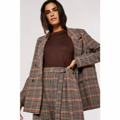Apricot Brown Heritage Warm Check Blazer