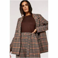 Apricot Brown Heritage Warm Check Blazer -Apricot Shop unnamed file 1922