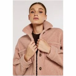 Apricot Cream Teddy Borg Shacket -Apricot Shop unnamed file 1929