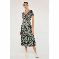 Apricot Green Ditsy Smock Waist Tiered Maxi Dress -Apricot Shop unnamed file 193