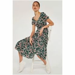 Apricot Green Ditsy Smock Waist Tiered Maxi Dress -Apricot Shop unnamed file 195