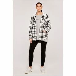 Apricot Black Check Zip Through Shacket -Apricot Shop unnamed file 1952