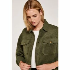 Apricot Green Herringbone Twill Shacket -Apricot Shop unnamed file 1957