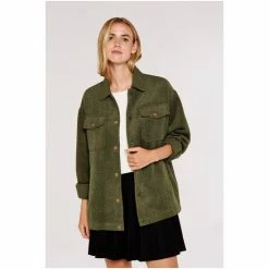 Apricot Green Herringbone Twill Shacket -Apricot Shop unnamed file 1959