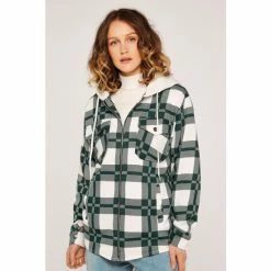 Apricot Green Check Zip Through Shacket -Apricot Shop unnamed file 1968