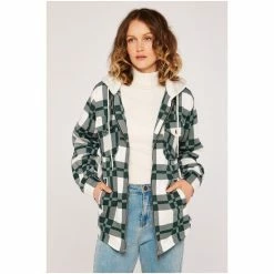 Apricot Green Check Zip Through Shacket -Apricot Shop unnamed file 1970