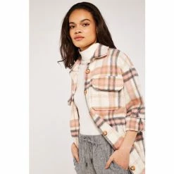 Apricot Pink Pastel Check Longline Shacket -Apricot Shop unnamed file 1974