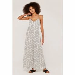 Apricot Cream & Black Geo Print Wide Leg Jumpsuit -Apricot Shop unnamed file 1990