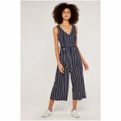 Apricot Navy Stripe V Neck Pocket Jumpsuit -Apricot Shop unnamed file 2030
