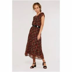 Apricot Red & Black Pansy Ditsy Tiered Skirt -Apricot Shop unnamed file 2094