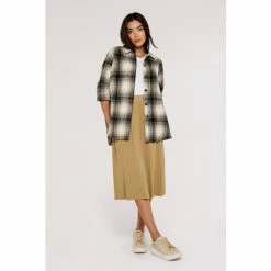 Apricot Camel Pleated Knitted Skirt