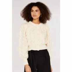 Apricot Cream Bubble Crop Cardigan -Apricot Shop unnamed file 2191
