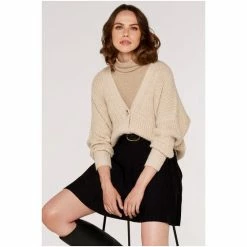 Apricot Black Rib Knit Boyfriend Cardigan -Apricot Shop unnamed file 2220