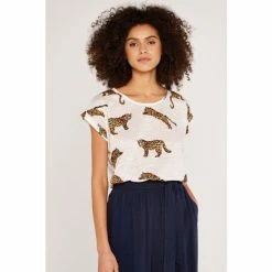 Apricot Cream Cheetah Jersey Turn Up T-Shirt -Apricot Shop unnamed file 2250