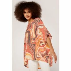 Apricot Orange Psychedelic Tassel Edge Top -Apricot Shop unnamed file 2255
