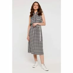 Apricot Blue Geo Print Midi Shirt Dress -Apricot Shop unnamed file 227