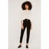 Apricot Black Buttons Ponte Trousers