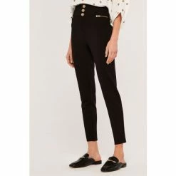 Apricot Black Buttons Ponte Trousers -Apricot Shop unnamed file 2295