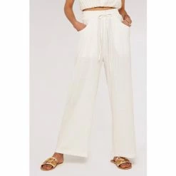 Apricot Cream Linen Blend Wide Leg Trousers -Apricot Shop unnamed file 2323
