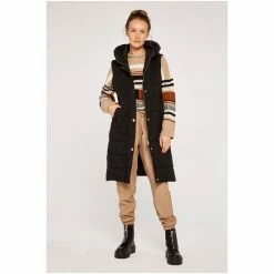 Apricot Black Padded Longline Hooded Gilet -Apricot Shop unnamed file 2334