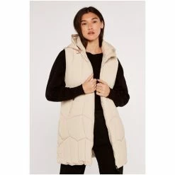 Apricot Black Hooded Zip Puffer Gilet -Apricot Shop unnamed file 2342