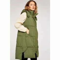 Apricot Green Button Panel Longline Padded Gilet -Apricot Shop unnamed file 2345