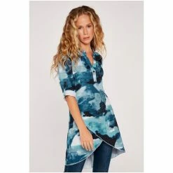 Apricot Blue Watercolour Print Cross Over Tunic -Apricot Shop unnamed file 2352