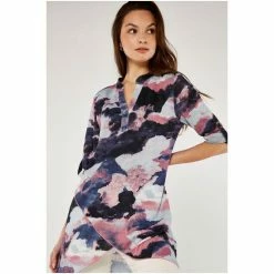 Apricot Blue Watercolour Print Cross Over Tunic -Apricot Shop unnamed file 2353