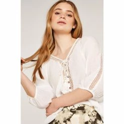 Apricot Cream Crochet Tassel Batwing Tunic Top -Apricot Shop unnamed file 2366
