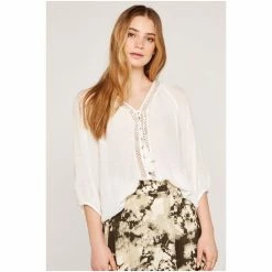 Apricot Cream Crochet Tassel Batwing Tunic Top -Apricot Shop unnamed file 2368