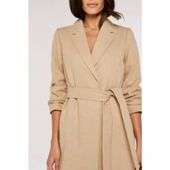 Apricot Neutral Herringbone Dressing Gown Coat -Apricot Shop unnamed file 2372