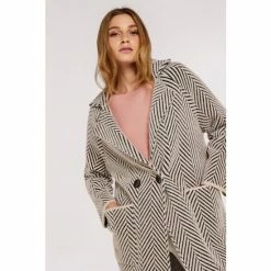 Apricot Cream Chevron Fuzzy Coatigan -Apricot Shop unnamed file 2378