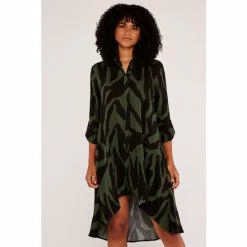 Apricot Khaki Green Zebra Oversized High Low Dress -Apricot Shop unnamed file 24