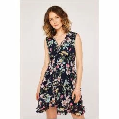 Apricot Blue Floral Sleeveless Tiered Ruffle Dress -Apricot Shop unnamed file 240