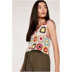 Apricot Cream Crochet Crop Vest -Apricot Shop unnamed file 2419