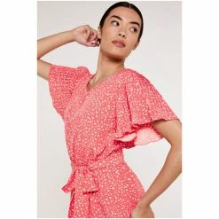 Apricot Pink Pleats Details Dress -Apricot Shop unnamed file 326