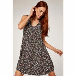 Apricot Blue Vintage Ditsy Print Pocket Dress