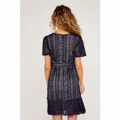 Alternative view of Apricot Blue Lace Ruffle Detail Dress