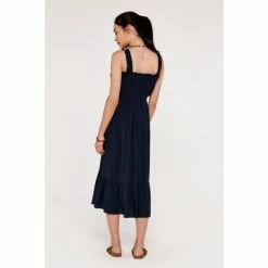 Alternative view of Apricot Blue Self Check Smocked Waist Dress