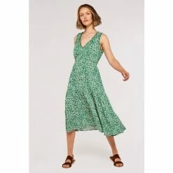 Apricot Green Abstract Daisy Smock Midi Dress -Apricot Shop unnamed file 426