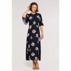 Apricot Blue Floral Angel Sleeve Midi Dress -Apricot Shop unnamed file 430
