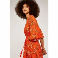 Apricot Orange Sarasa Angel Sleeve Maxi Dress -Apricot Shop unnamed file 458