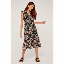 Apricot Black Smock Detail Soft Floral Midi Dress -Apricot Shop unnamed file 472