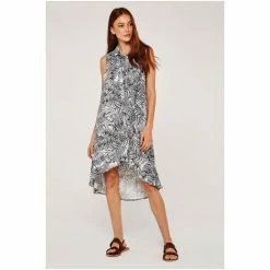 Apricot Green Sketchy Leaf High Low Dress -Apricot Shop unnamed file 486